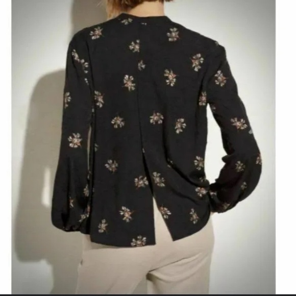 Vince Tossed Bouquet Tie Neck Blouse - Picture 4 of 7